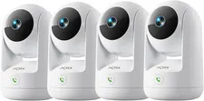 2K Indoor Security Camera 4 Pack, 360 Degree Wifi Pet Camera with Phone App, 5G