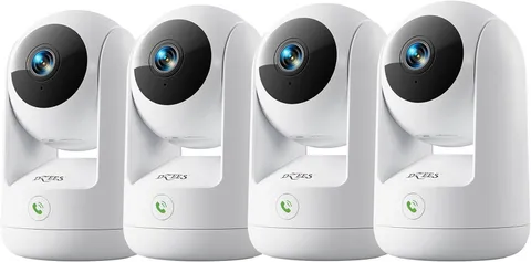 2K Indoor Security Camera 4 Pack, 360 Degree Wifi Pet Camera with Phone App, 5G