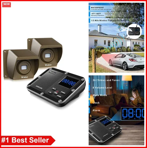 Wireless Driveway Alarm 1800 Feet Long Range Motion Sensor Alert System