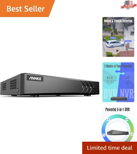 Innovative 10-Channel Security DVR with AI Analytics - Upgrade Your Surveillance