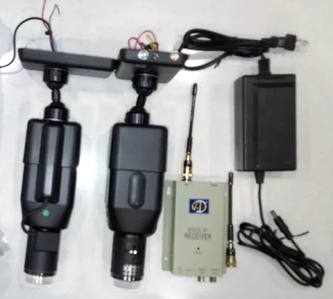 Lot 2 Pelco CCTV Cameras + Wireless AV Receiver — Parts/Repair DIY Project