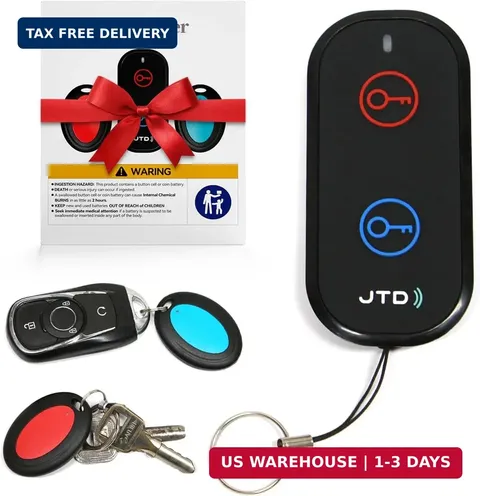JTD Key Finder Locator with Sound, Remote Finder - 2 Receivers, 1 Car Tracker Ke