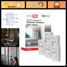 5 Pack Window & Door Alarms - Wireless Burglar Alert, Easy DIY Home Security