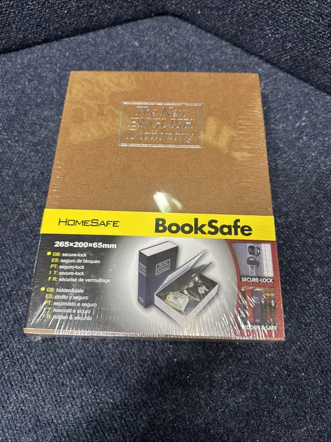BookSafe Dictionary Hidden Secret Safe Metal Cash Box Combination Lock New