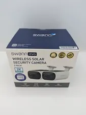 Swann EVO Solar 2K Wireless Security Camera w/16GB Card - 2 Pack SESOL2KBCPK2