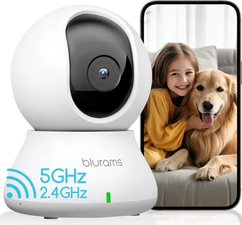 Indoor Security Camera, 5Ghz/2.4Ghz Dual-Band, 2K PZT Pet Camera with Phone App,