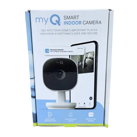 myQ Smart Indoor Camera 1080p HD Night Vision Motion Detection myQ-C13AXXW New