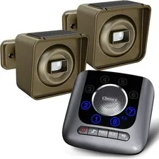 Solar Wireless Driveway Alarm System Long Range Outside Gate Motion Sensor Alert