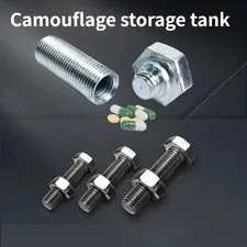 Metal Screw Bolt Storage Cash Money Hide Stash Safe Diversion Container Box Hidd