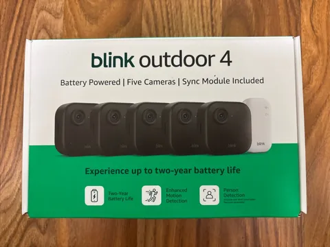 Blink Outdoor 4 - 5 Battery Camera Security System With Sync Module New & Sealed