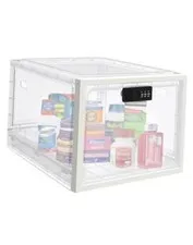 Medicine Lock Box for Safe Medication0L Lockable Storage 1 Translucent White