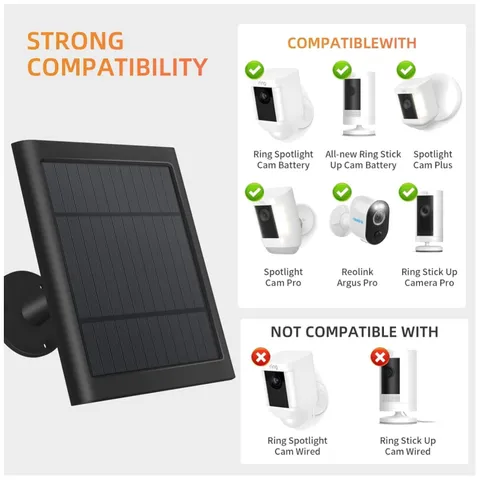 Ring Solar Panel Charger 2-Pack for Stick Up & Spotlight Cam