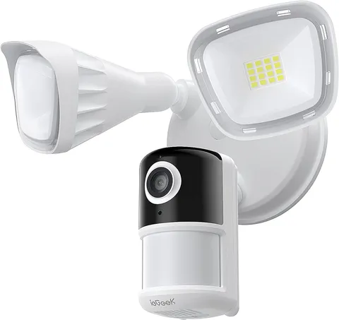 ieGeek Outdoor 2K Wired Floodlight Camera Home WiFi Security Camera 2 Way Audio