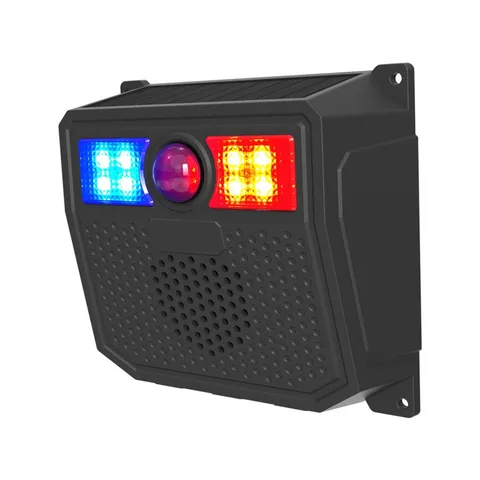 Motion Sensor Alarm with Speaker Outdoor Solar Voice Alarm Infrared Motion