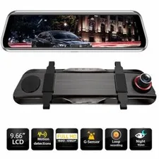Car DVR Camera 9.66" Digital Video Recorder Dual Lens Night Vision