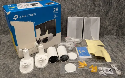 2-Pack TP-Link Tapo Outdoor Battery-Powered Wireless 2K Cam w/ Solar Panels