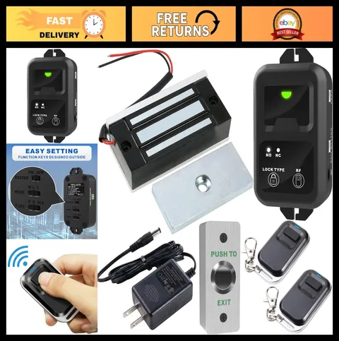 130lb Electric Magnetic Door Lock System with Remote Control for Cabinet, Drawer