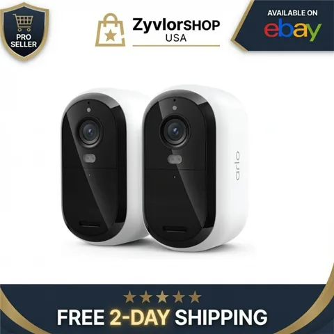 Arlo Essential Battery 2K Security Cameras - Wireless Outdoor, 2-Pack