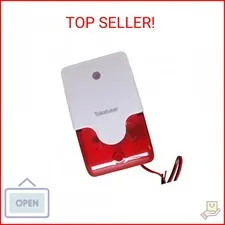 Tokatuker DC9 to 12V Wired Strobe Siren Red Light Sound Flash Buzzer Siren Home