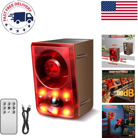 Versatile Solar Outdoor Motion Sensor Alarm - 2 Pack with Customizable Features