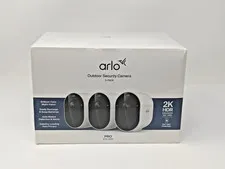 Arlo Pro Security Camera, 3 pack,  2K HDR, 6th Gen,  2025
