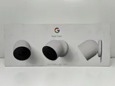 Google Nest Cam Battery Outdoor Or Indoor Wireless Security Camera (3 Pack)-Seal