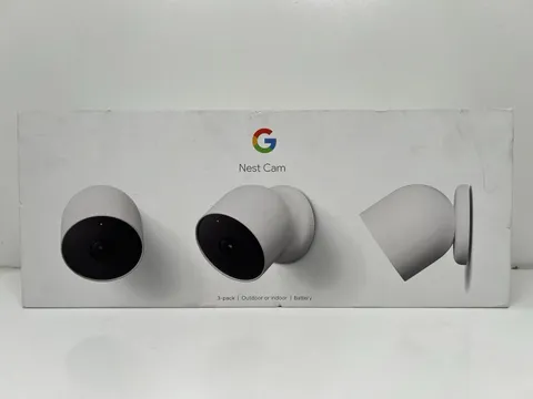 Google Nest Cam Battery Outdoor Or Indoor Wireless Security Camera (3 Pack)-Seal