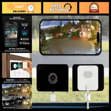 Indoor HD Security Camera, WiFi Night Vision, AI Motion Detection, Easy Setup, 2