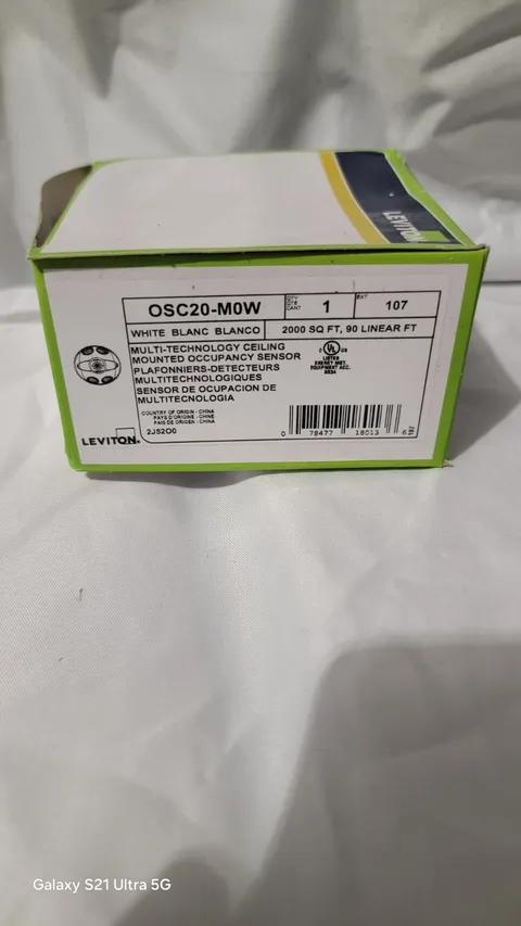 Leviton OSC20-M0W Ceiling Mount Occupancy Sensor Multi-Technology