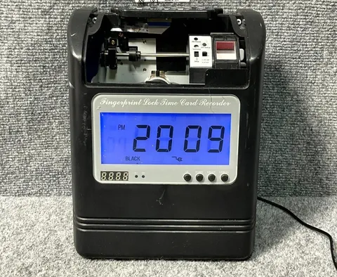 Biometric Time Clock LU-10 Finger Scan Employee Attendance Recorder Used