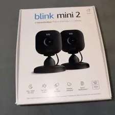 New Blink Mini 2 1080p Wi-Fi Indoor / Outdoor Smart Security Camera Nite Vision