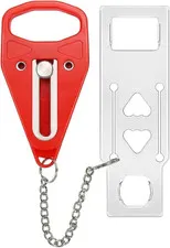 Portable Door Lock Extra Security Essential Safety & Privacy Travel Lockdown, Pr