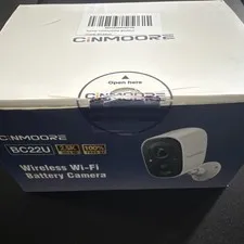 CINMOOORE BC22U 2.5K Battery Wi‑Fi Indoor/Outdoor Cam Night Vision 2‑Way