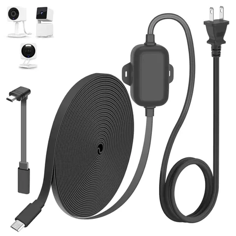 25FT Outdoor Power Adapter for WYZE Cam Pan V4/ V3/ Duo Cam Pan, Cam V4/ V3/ V3