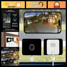 Indoor HD Security Camera, WiFi Night Vision, AI Motion Detection, 24/7 Recordin