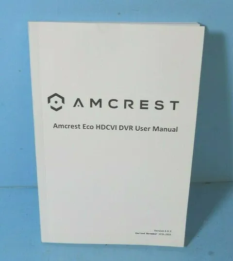 Amcrest Eco HDCVI DVR user manual/owners manual