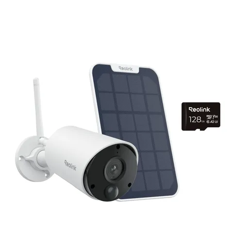 REOLINK Argus Eco+Solar Panel 2K 5MP Solar Security Camera Outdoor for Home...