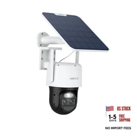 4K Dual Lens Solar Security Camera Outdoor, PTZ with Auto Tracking, WiFi Set