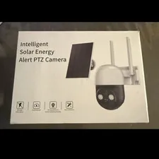 PTZ Wi-Fi Wireless Outdoor Solar/Battery Camera, Full Color Night Vision White