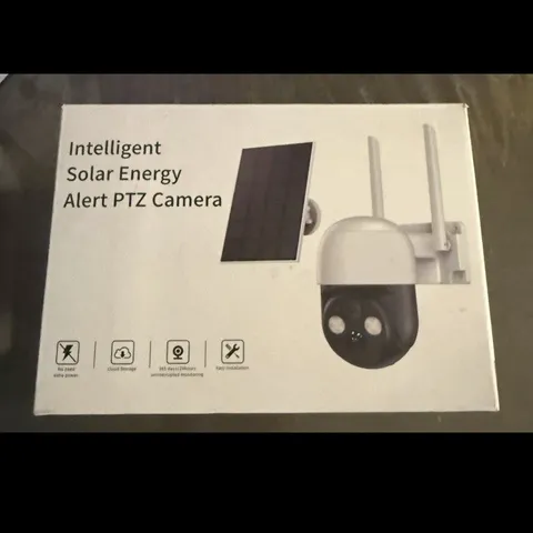 PTZ Wi-Fi Wireless Outdoor Solar/Battery Camera, Full Color Night Vision White