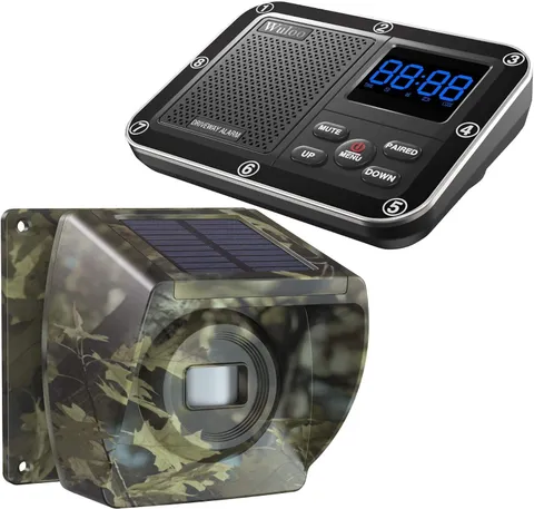 Solar Driveway Alarm Wireless Motion Sensor 1800ft Outdoor Weatherproof