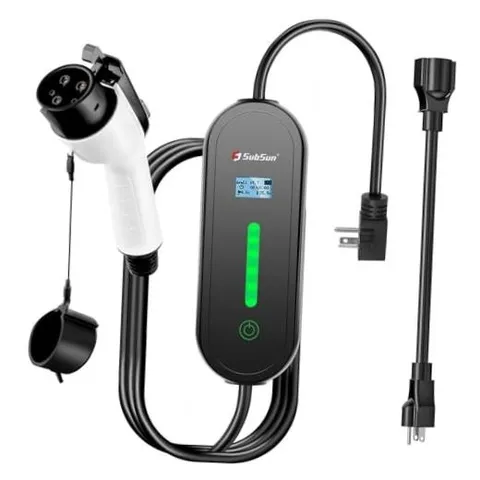 Level 1 & Level 2 EV Charger 16Amp 110-240V,17ft 17FT black,For J1772 Cars