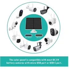 Solar Panel Charger for Outdoor Security Cam