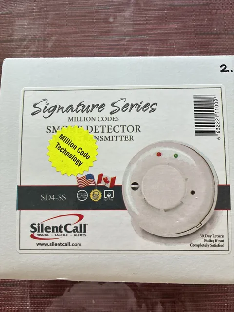 Silent Call Signature Series Smoke Detector With Transmitter Model SD4-SS