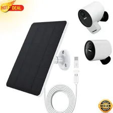 Solar Panel Compatible with Simplisafe Outdoor Camera Wireless 4W 5V Solar Panel