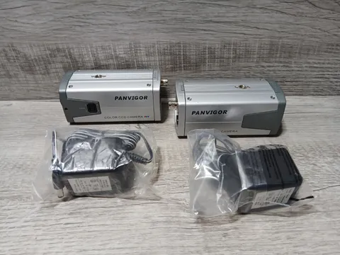 (Lot Of 2) Panivigor Sony 1/3in. CCD Color Camera PV-420DN W Power Cord NOS