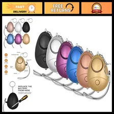 Personal Safety Alarm 6 Pack - 140DB Keychain Security Alarm with LED Lights for