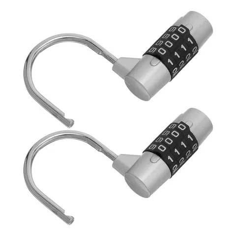 2 Pcs Outdoor Combination Lock Luggage Padlock Case Locks for Gate