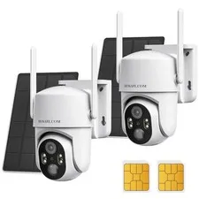 No WIFI Security Camera Internet Needed, Free Cloud Storage, 4G LTE...