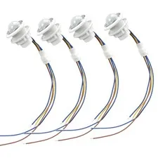 4 Pack PIR Motion Sensor Light Switch, AC 110-240V Adjustable LUX Light Sensi...